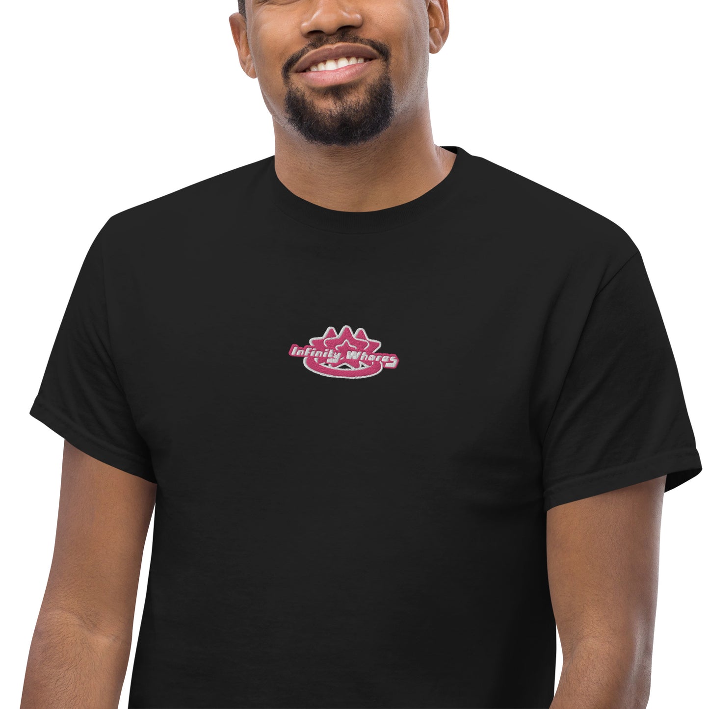 Infinity Whores Pink + White Embroidered logo T-shirt