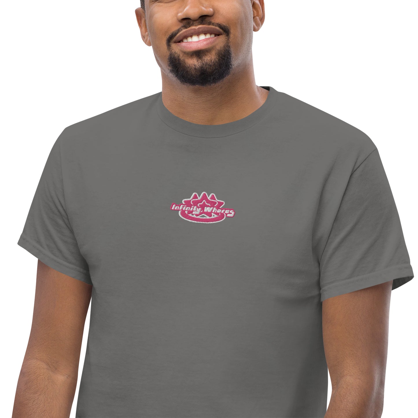 Infinity Whores Pink + White Embroidered logo T-shirt