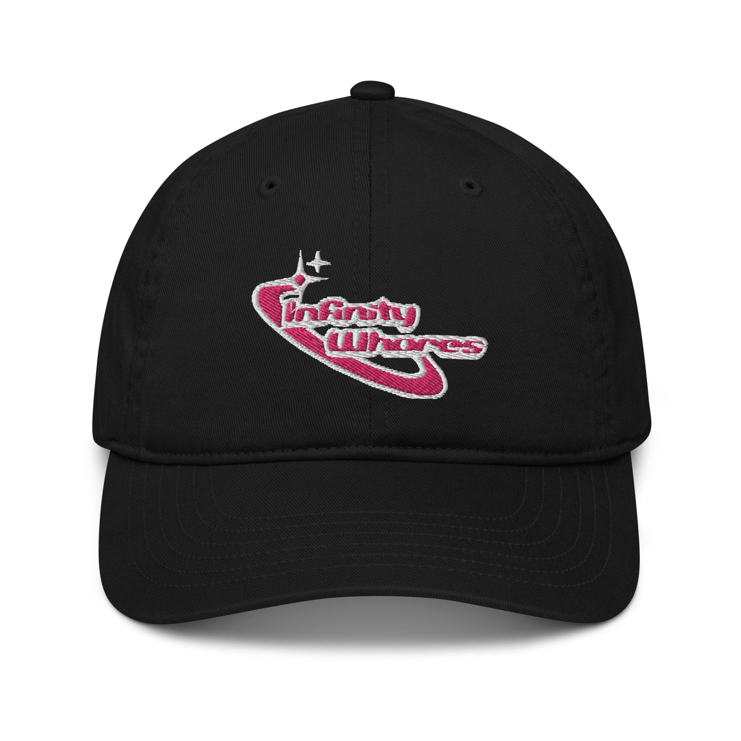 Pink + White Embroidered Infinity Whores Dad Cap