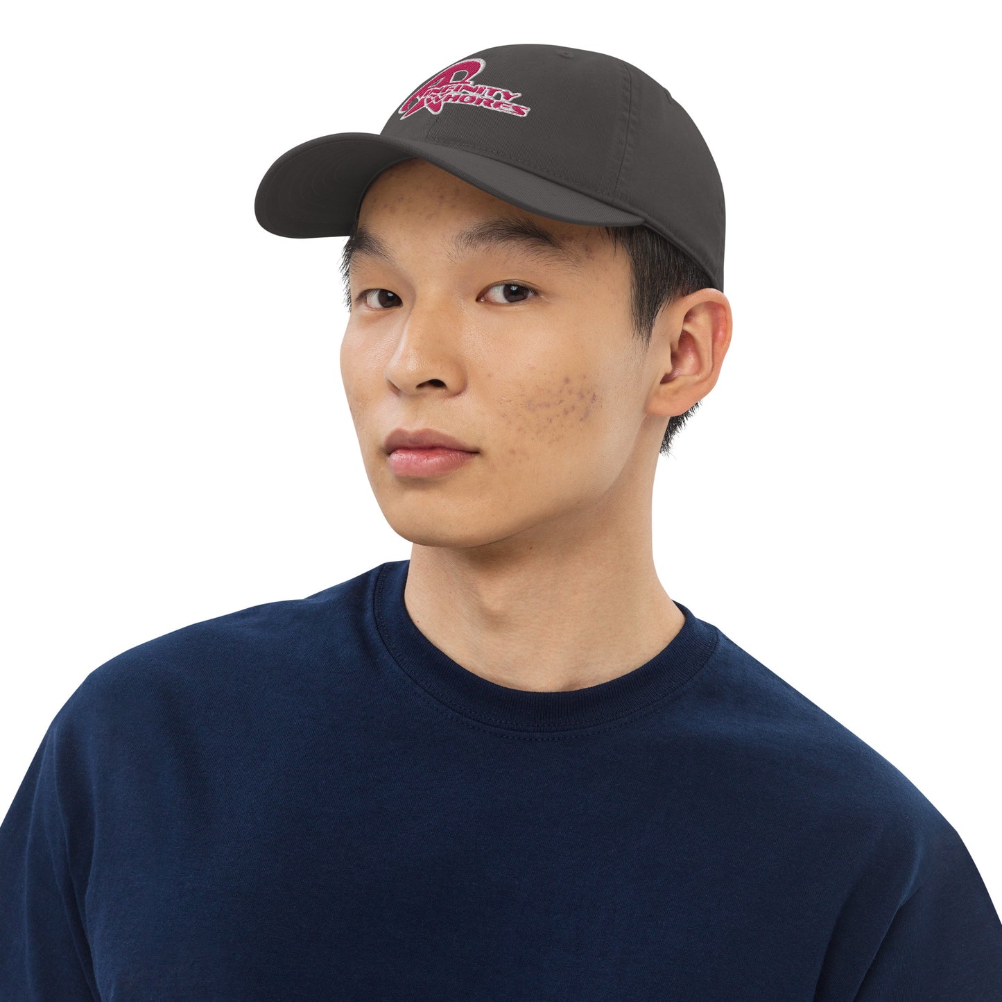 Pink + White Logo Embroidered Infinity Whores Dad Cap