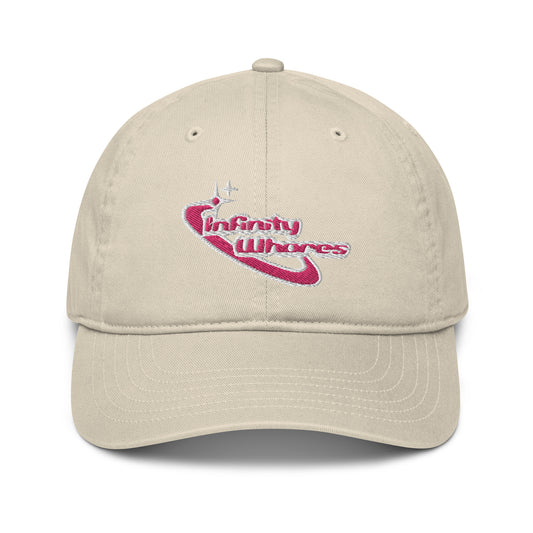 Pink + White Embroidered Infinity Whores Dad Cap