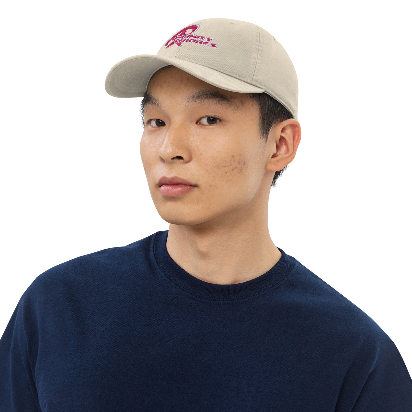 Pink + White Logo Embroidered Infinity Whores Dad Cap